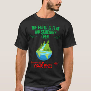Camiseta La Tierra Es Plana Abre Tus Ojos Divertido Sarcást