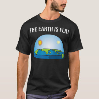 Camiseta La Tierra es una Tierra Plana y Plana Sociedad de 