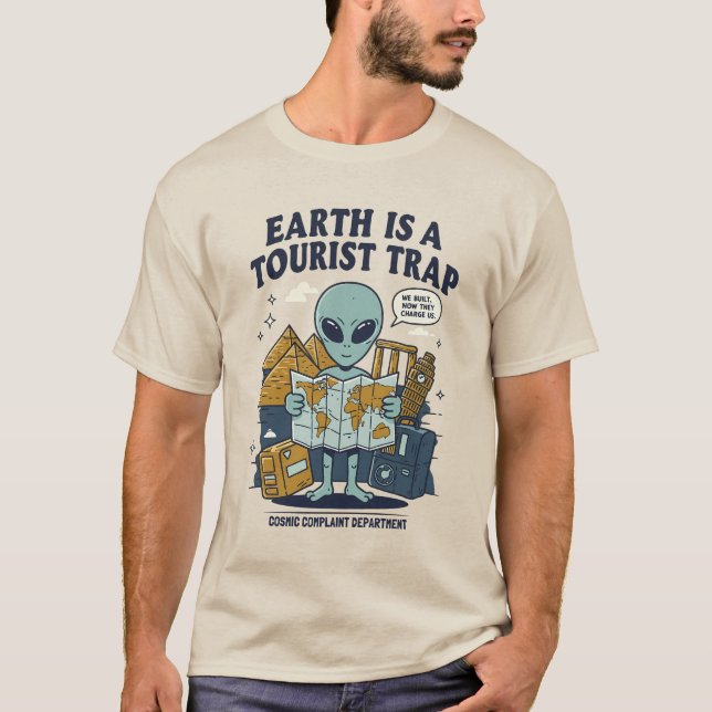 Camiseta La Tierra es una trampa turística (Anverso)