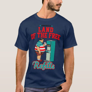 Camiseta La tierra estadounidense de los libres se vuelve d