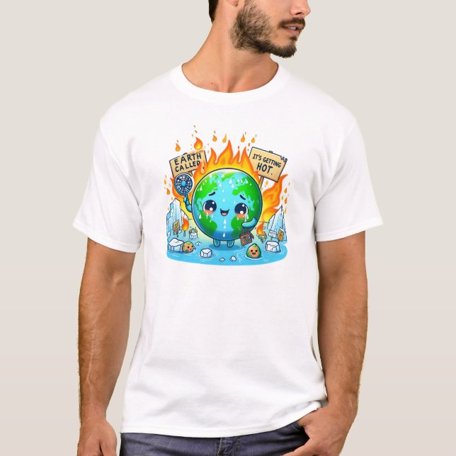 Camiseta La Tierra Llamada - Arte de Concienciación sobre e (Anverso)