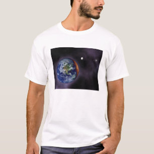 Camiseta La tierra mostrada en los bordes externos