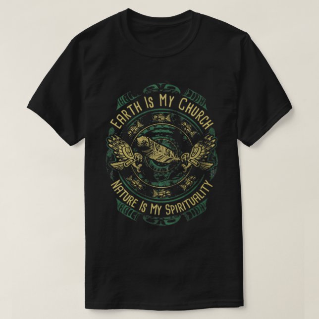 CAMISETA LA TIERRA NATIVA ESTADOUNIDENSE ES MI NATURALEZA D (Diseño del anverso)