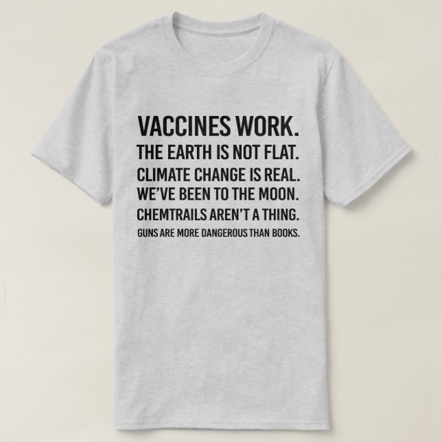 Camiseta La Tierra no es plana y el cambio climático es rea (Diseño del anverso)