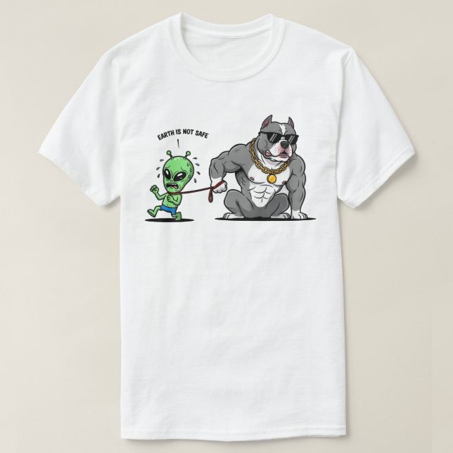 Camiseta La Tierra No Es Segura (Diseño del anverso)