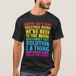 Camiseta La Tierra no es una defensa plana por la ciencia T