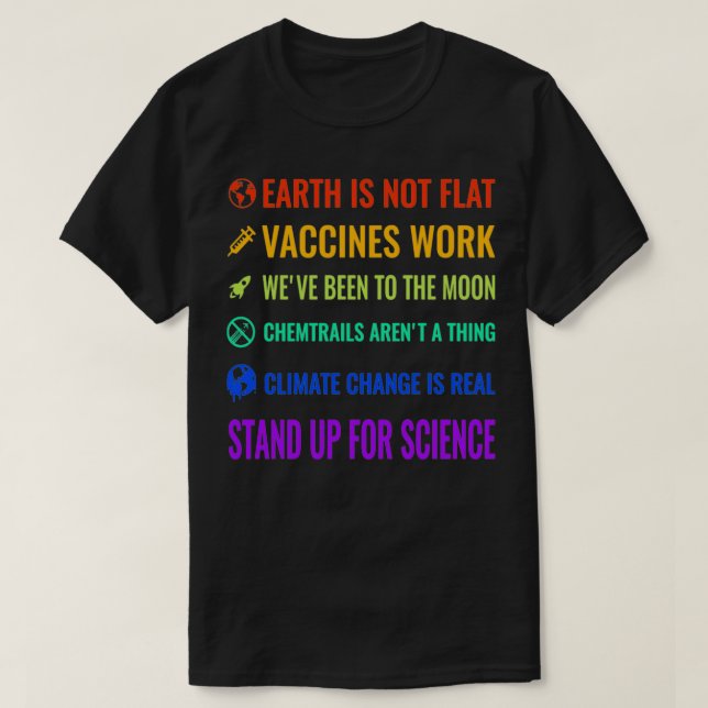 Camiseta La Tierra no es vacunas planas El trabajo de la Ti (Diseño del anverso)
