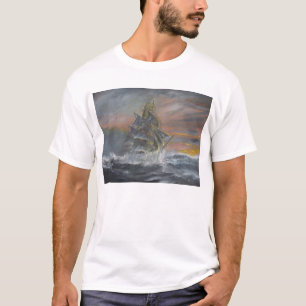 Camiseta La tierra Nova dirige en un amanecer feroz del