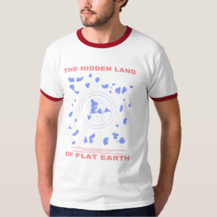 Camiseta La tierra ocultada de la tierra plana (mapa de