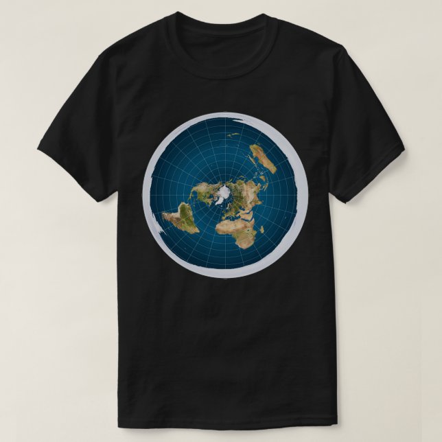 Camiseta La Tierra Plana (Diseño del anverso)
