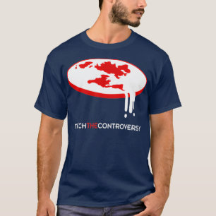 Camiseta La tierra plana enseña la controversia 