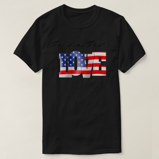 Camiseta La Tierra Que Amo, Patriótica, EE. UU., América, M (Diseño del anverso)