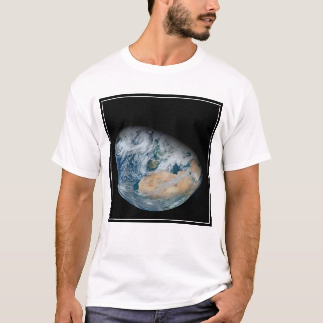 Camiseta La Tierra Que Muestra El Norte De África Y El Suro (Anverso)