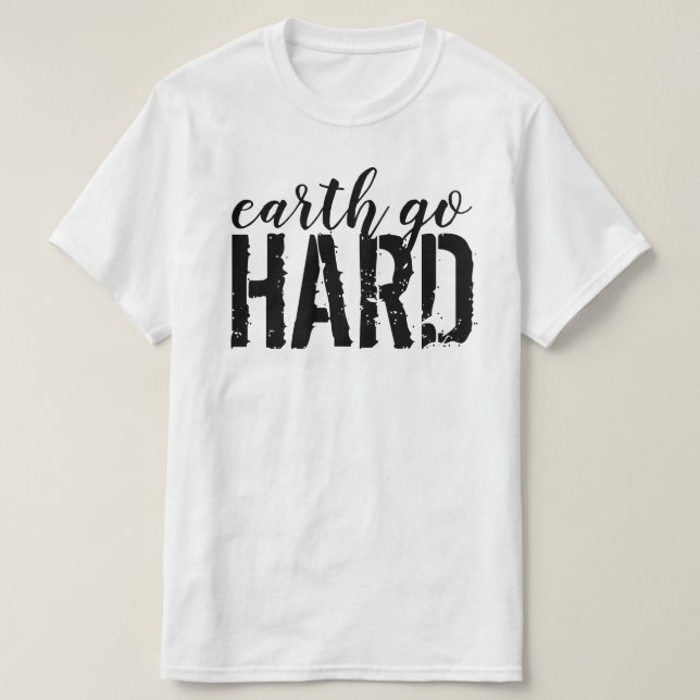 Camiseta la tierra se hace difícil (Diseño del anverso)