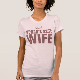 Camiseta La tierra simple del estilo de la mejor ESPOSA del