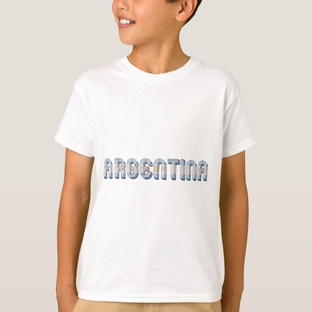 Camiseta La tipografía de la bandera argentina (Anverso)