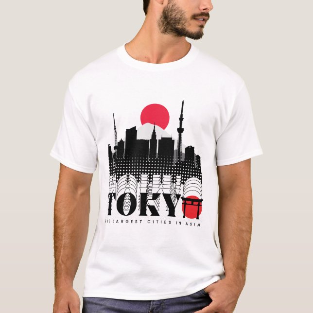 Camiseta La tipografía de Tokio, las ciudades más grandes d (Anverso)