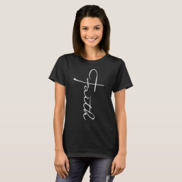 Camiseta La tipografía religiosa cristiana negra y blanca m