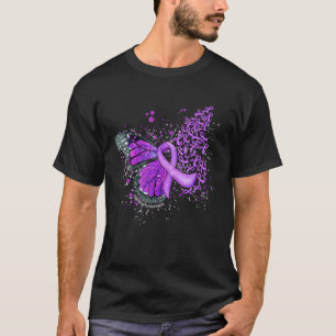 Camiseta La toma de conciencia del Alzheimer de la cinta pú