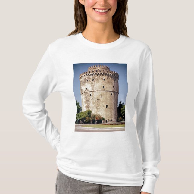 Camiseta La torre blanca, construida durante (Anverso)