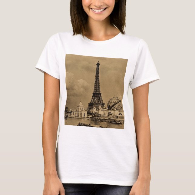 Camiseta La torre Eiffel de la exposición del Sena París (Anverso)