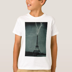 Camiseta La Torre Eiffel Golpeada Por El Rayo