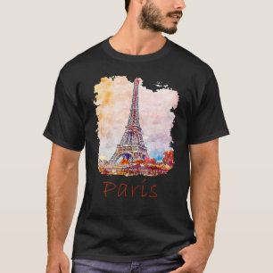 Camiseta La Torre Eiffel Hermoso Souvenir Francés París