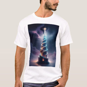 Camiseta La torre sacacorchos con explosión de estrellas en