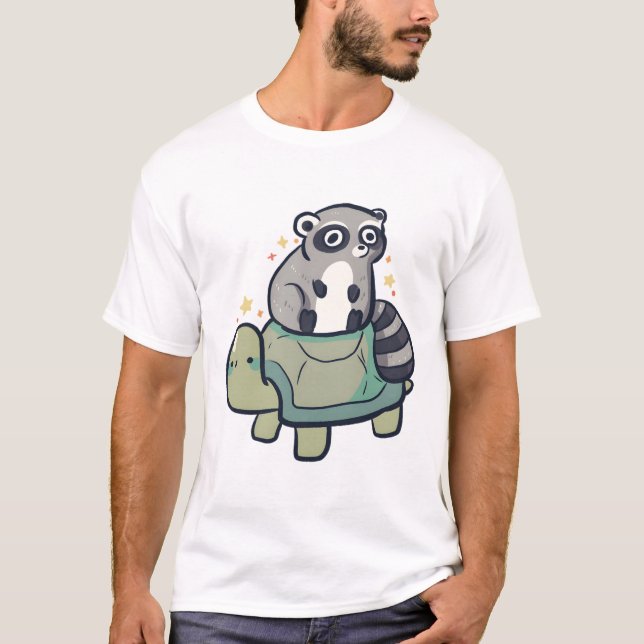 Camiseta La tortuga corta � el arte animal (Anverso)
