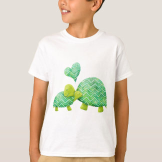Camiseta La tortuga dulce abraza la mamá y al bebé