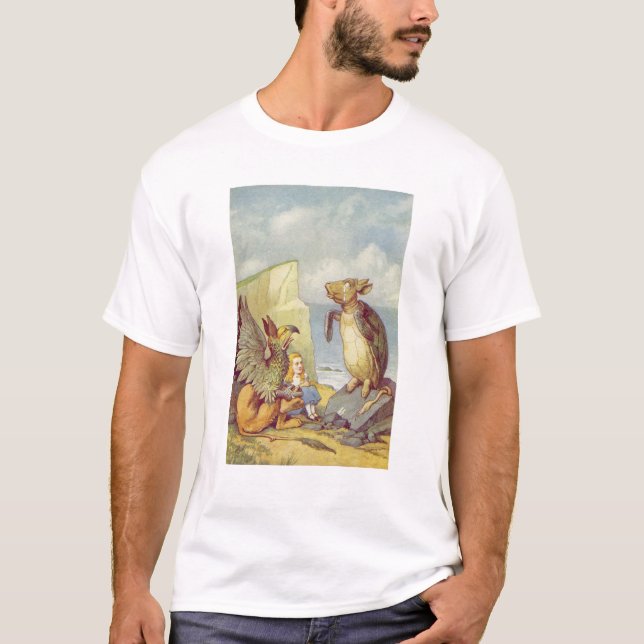 Camiseta La tortuga falsa y el Gryphon (Anverso)