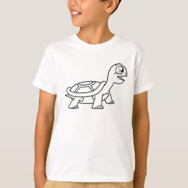Camiseta La tortuga la colorea usted mismo