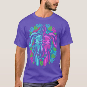 Camiseta La tortuga marina hawaiana ama el tatuaje polinesi