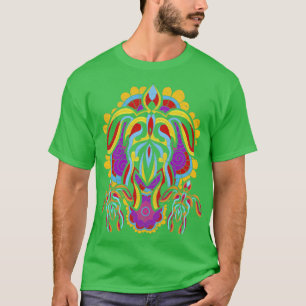 Camiseta La tortuga marina hawaiana Mandala ama tatuaje pol
