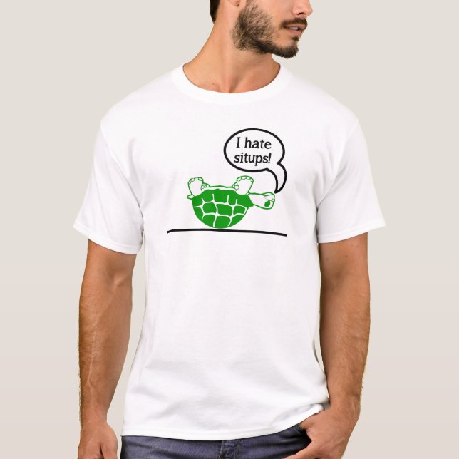 Camiseta La tortuga odia el Situps (Anverso)
