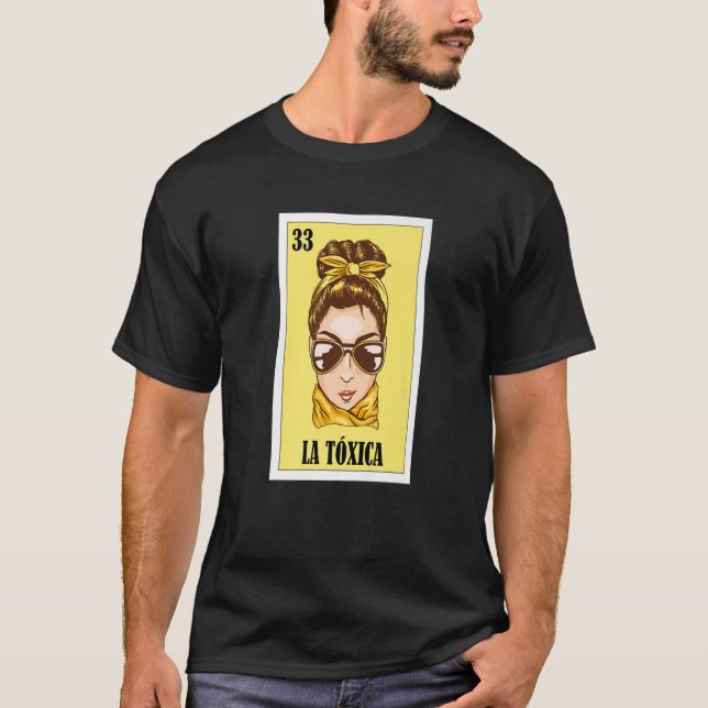 Camiseta La toxica: juego de tarjetas de bingo para lotería (Anverso)