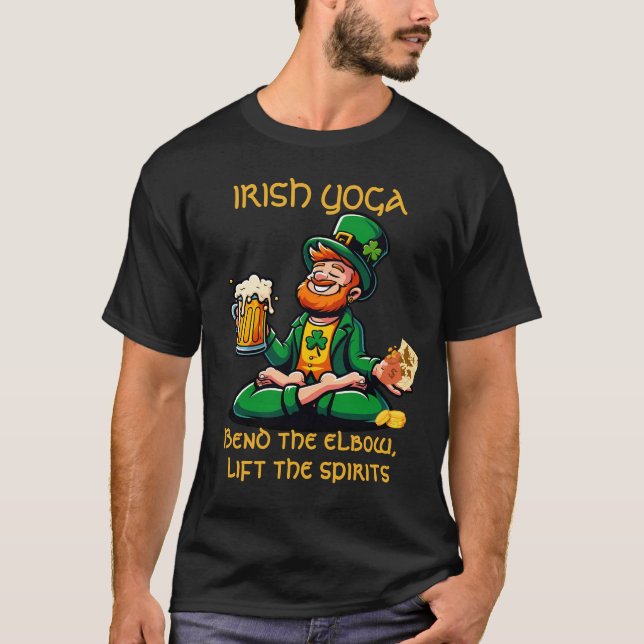 Camiseta La tradición de la cerveza irlandesa de yoga diver (Anverso)