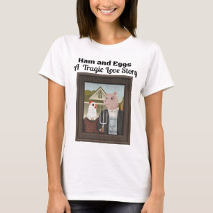 Camiseta La tragedia de los cerdos y las gallinas