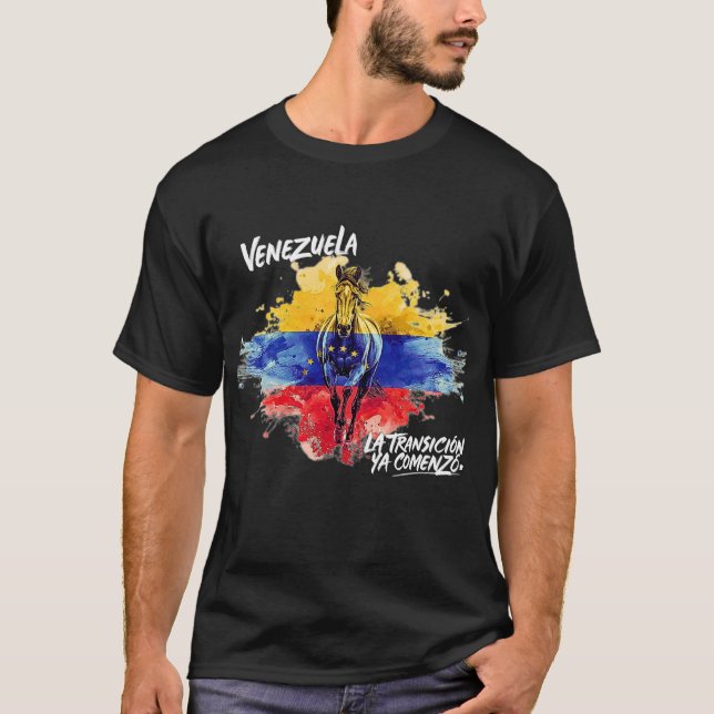 Camiseta “La Transición ya comenzó” – Orgullo Venezolano (Anverso)