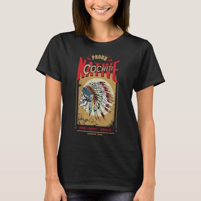 Camiseta La tribu de guerreros indios nativos de Cochiti es (Anverso)