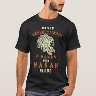 Camiseta La tribu Makah La mujer india nativa norteamerican