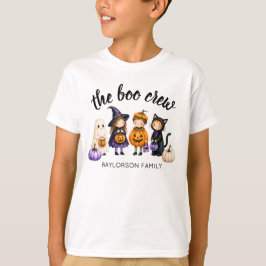 Camiseta La tripulación Boo Halloween Familia Personalizada