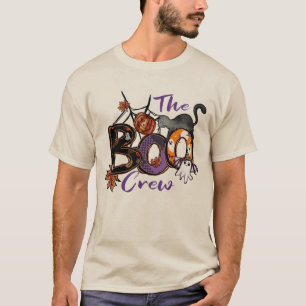 CAMISETA LA TRIPULACIÓN DE BOO DE HALLOWEIN PUMPKIN SPOOKY 