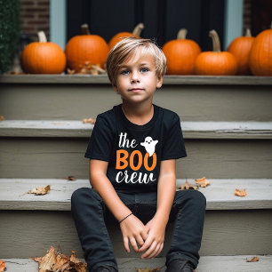 Camiseta La tripulación de Boo naranja Halloween familia co