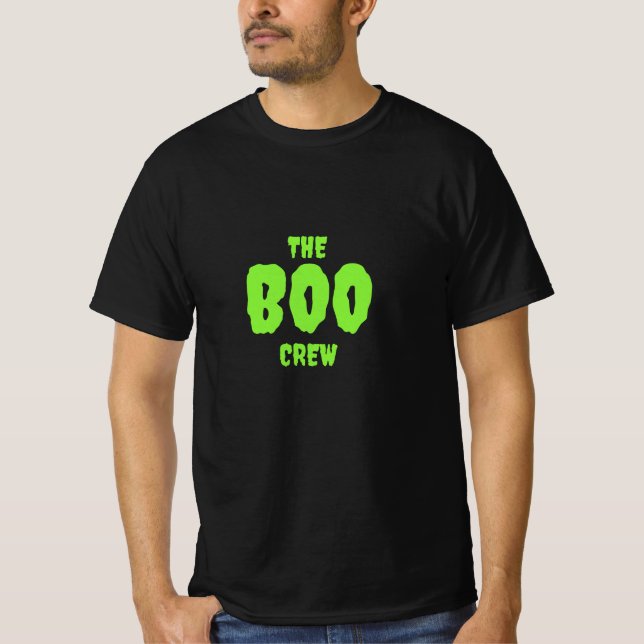 Camiseta La tripulación de BOO, verde en negro (Anverso)