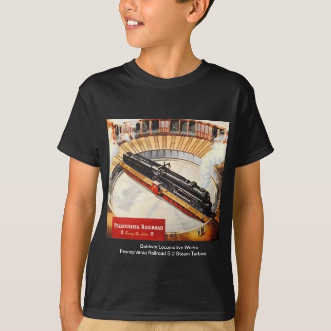 Camiseta La turbina de vapor del ferrocarril de (Anverso)