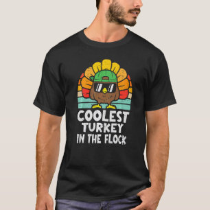 Camiseta La Turquía Más Coolda En El Rebaño Infantil Thanks