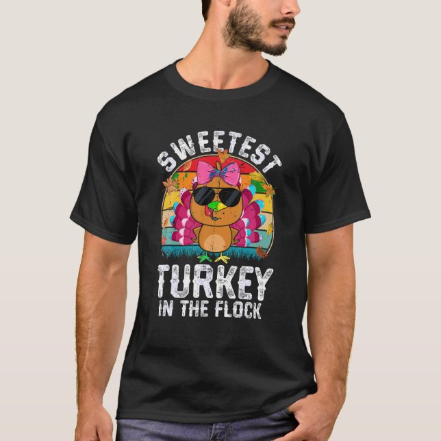 Camiseta La Turquía Más Dulce En El Rebaño Otoño Cae Más Vi (Anverso)