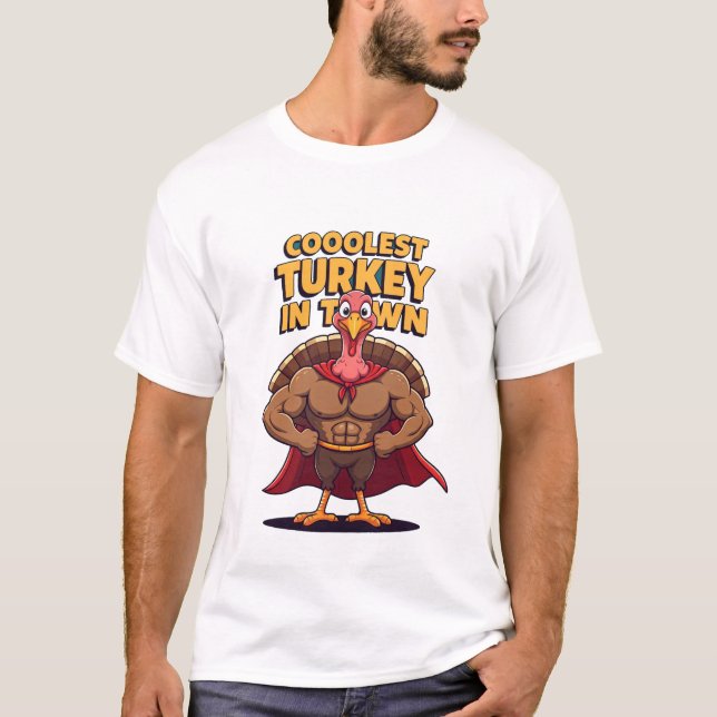 Camiseta La Turquía más fría en la ciudad de Acción de Grac (Anverso)