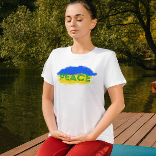 Camiseta La Ucrania azul y amarilla inspiró la paz sin guer